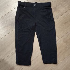 Ladies Capri Leggings,  Black,  Plus Size Capri Leggings